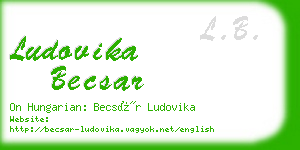 ludovika becsar business card
